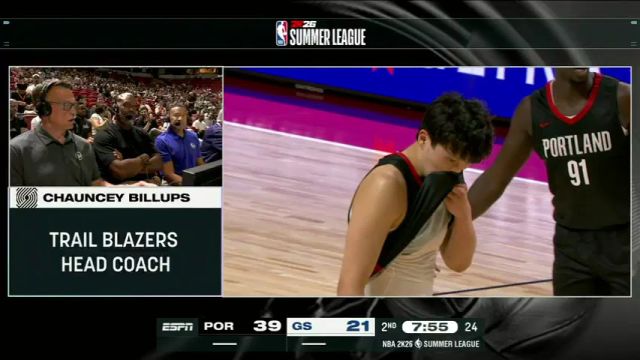 【2025年07月12日 开拓者vs勇士集锦】势必填满数据栏！杨瀚森转身强杀篮下造成犯规两罚中一