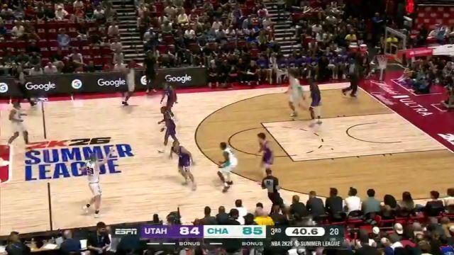 【2025年07月12日】NBA夏季联赛：爵士vs黄蜂第3节中文解说录像回放