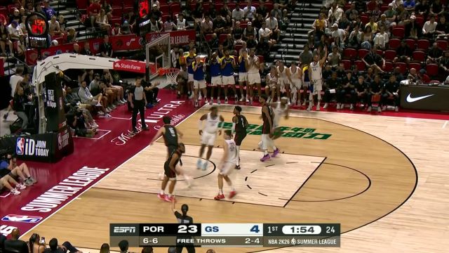 【2025年07月12日 开拓者vs勇士集锦】逆境时刻挺身而出！沙克尔福德骑马射箭急停三分终于破冰