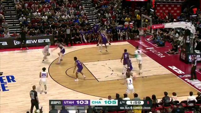 【2025年07月12日 爵士vs黄蜂集锦】小秀大心脏！萨隆关键一攻上演极限操作 张弓搭箭轰进压哨三分