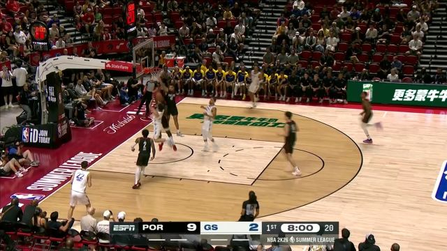 【2025年07月12日 开拓者vs勇士集锦】团队默契尽显！乐福脑后长眼妙手回传助攻布克奈特上篮得手