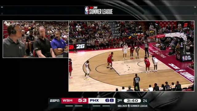 【2025年07月12日】NBA夏季联赛：奇才vs太阳第3节英文原声录像回放