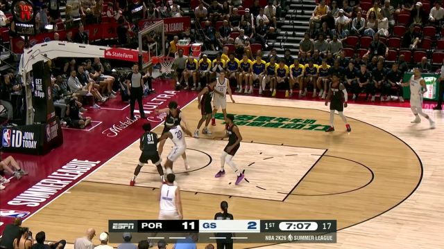 【2025年07月12日 开拓者vs勇士集锦】心有猛虎细嗅蔷薇！赛迪人缝穿梭疾驰重扣一气呵成