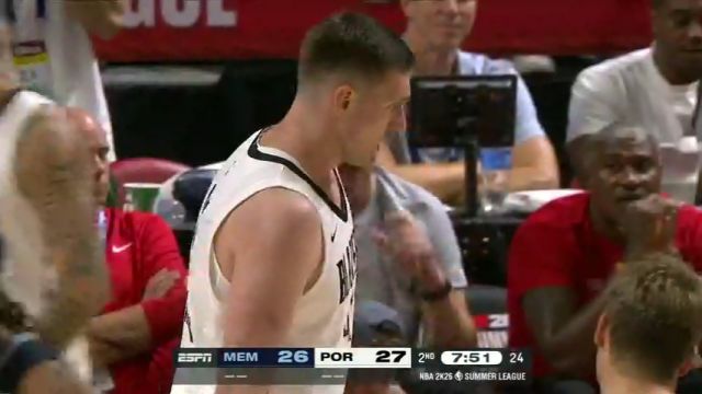 【2025年07月13日】NBA夏季联赛：灰熊vs开拓者第2节英文原声录像回放