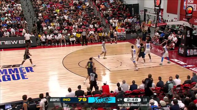 【2025年07月13日 步行者vs雷霆集锦】丹尼斯快速推进拉满心肺 弗菲心有灵犀高高跃起暴扣一记