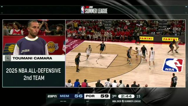 【2025年07月13日】NBA夏季联赛：灰熊vs开拓者第3节中文解说录像回放