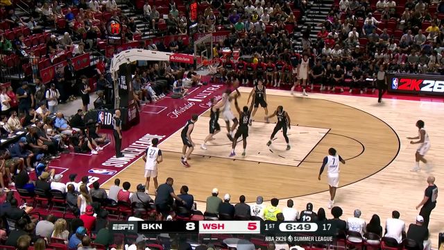 【2025年07月14日 篮网vs奇才集锦】眼观六路耳听八方！德明行进间低手妙传助攻蒂米上篮打进