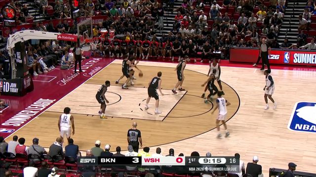 【2025年07月14日 篮网vs奇才集锦】眼疾手快第一人！约翰逊及时断球干拔出手三分命中