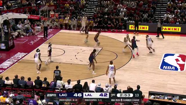 【2025年07月15日】 NBA夏季联赛：快船vs湖人第3节英文原声录像回放