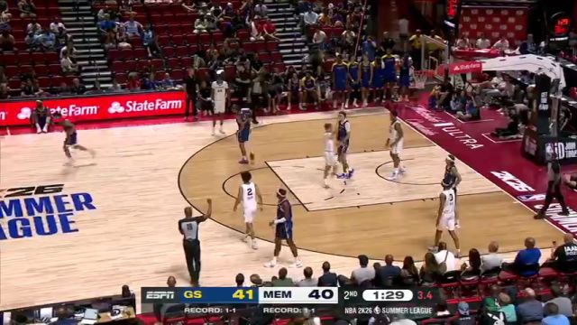 【2025年07月16日】勇士vs灰熊第2节中文解说录像回放