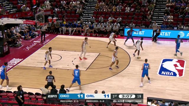 【2025年07月16日 雷霆vs魔术集锦】艺高人胆大！戈特曼持球进攻无视防守 强投打板高难打进