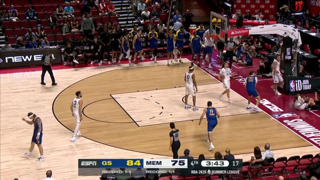 【2025年07月16日 勇士vs灰熊集锦】没有什么能够阻挡！马农脚踩油门直杀内线挑篮命中