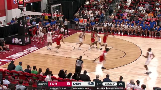 【2025年07月16日 猛龙vs掘金集锦】如入无人之境！AJ·劳森无视防守强突篮下高打板命中上篮