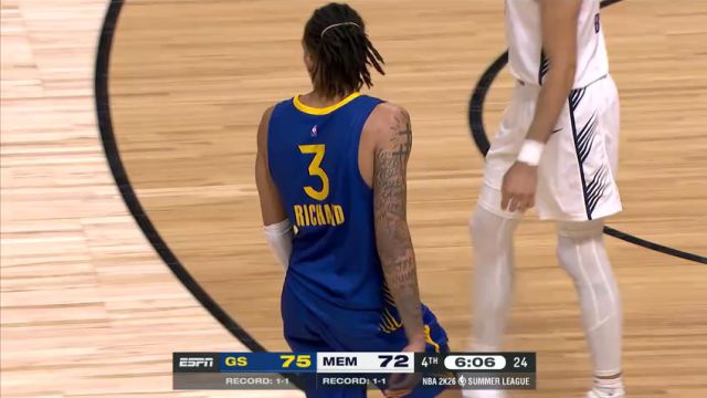 【2025年07月16日】勇士vs灰熊第4节英文原声录像回放