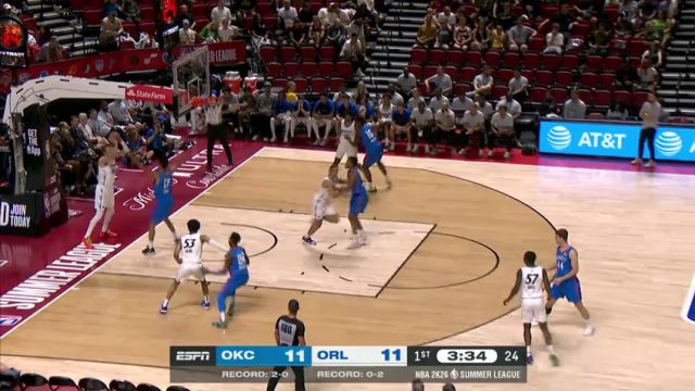 【2025年07月16日】NBA夏季联赛：雷霆vs魔术第1节中文解说录像回放