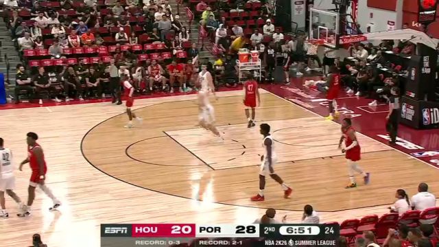 【2025年07月18日】NBA夏季联赛：火箭vs开拓者第2节中文解说录像回放