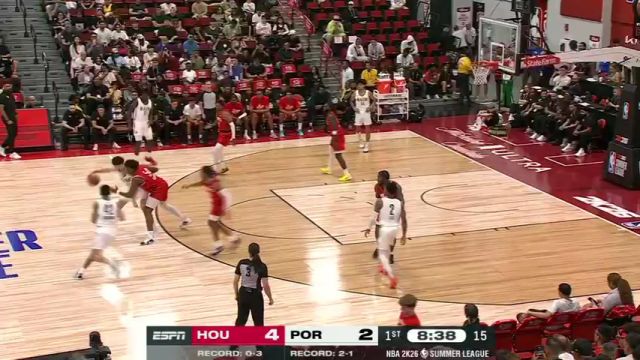 【2025年07月18日】NBA夏季联赛：火箭vs开拓者第1节英文原声录像回放