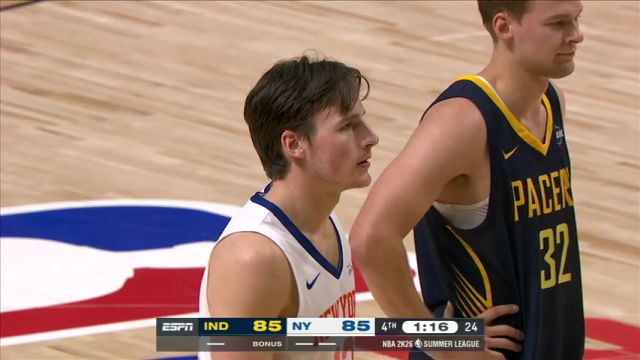 【2025年07月18日】 NBA夏季联赛：步行者vs尼克斯第4节英文原声录像回放