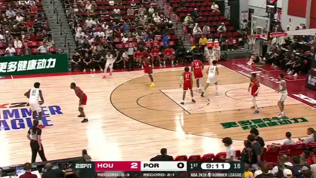 【2025年07月18日 火箭vs开拓者集锦】从容收下助攻 杨瀚森手递手连线乐福突破上篮