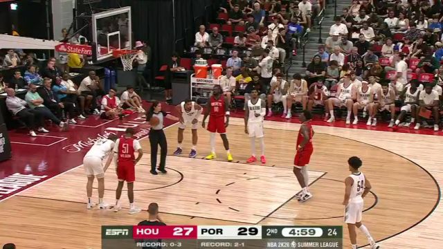 【2025年07月18日】NBA夏季联赛：火箭vs开拓者第2节英文原声录像回放