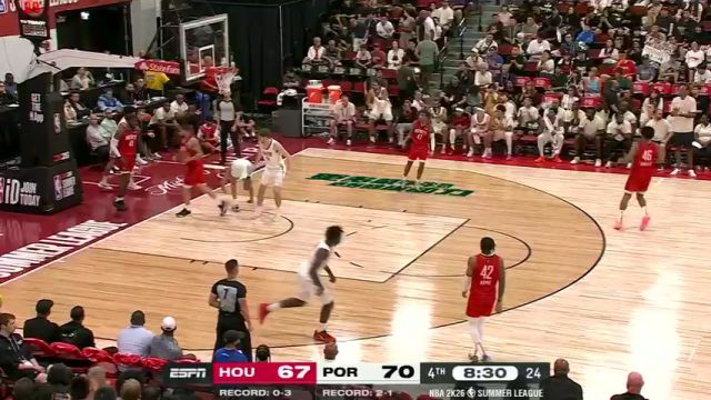 【2025年07月18日】NBA夏季联赛：火箭vs开拓者第4节中文解说录像回放