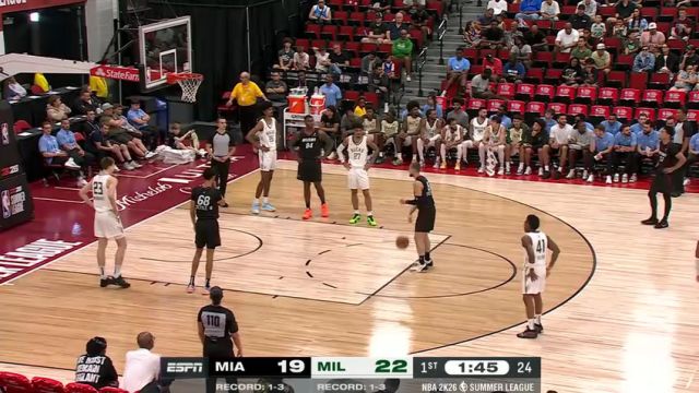 【2025年07月19日】NBA常规赛：热火vs雄鹿第1节英文原声录像回放