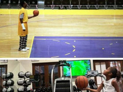 瓦妮莎更新社媒：学会玩中国麻将 小女儿模仿科比带伤练球经典一幕