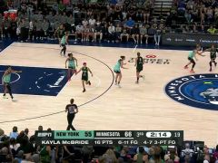 WNBA常规赛：纽约自由人vs明尼苏达山猫第3节中文解说回放