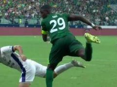 [进球视频]乃比江助攻法比奥头球破门，国安2-2再度扳平津门虎