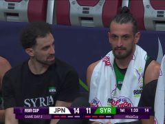 男篮亚洲杯B组小组赛：日本vs叙利亚第1节英文原声回放