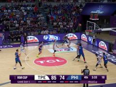 男篮亚洲杯D组小组赛：中国台北vs菲律宾第4节英文原声回放