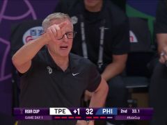 男篮亚洲杯D组小组赛：中国台北vs菲律宾第2节英文原声回放