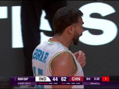 男篮亚洲杯C组小组赛：印度vs中国第3节英文原声回放