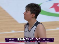 男篮亚洲杯A组小组赛：韩国vs卡塔尔第3节英文原声回放