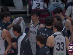 男篮亚洲杯A组小组赛：韩国vs卡塔尔第2节英文原声回放
