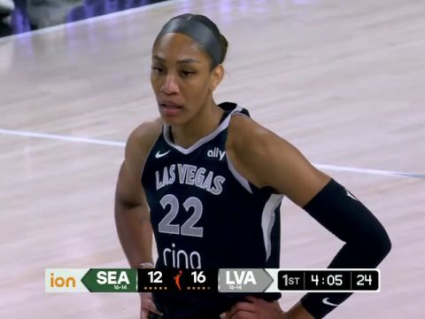 WNBA常规赛：西雅图风暴vs拉斯维加斯王牌第1节中文解说回放