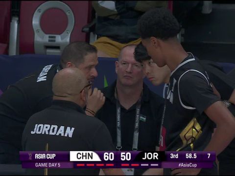 男篮亚洲杯C组小组赛：中国vs约旦第3节英文原声回放