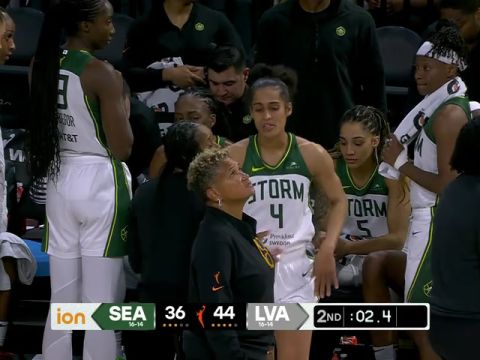 WNBA常规赛：西雅图风暴vs拉斯维加斯王牌第2节英文原声回放