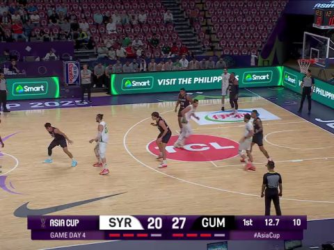 男篮亚洲杯B组小组赛：叙利亚vs关岛第1节中文解说回放