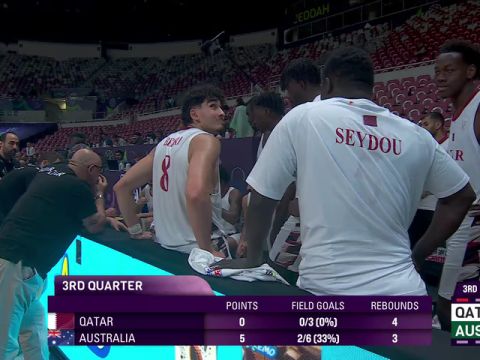 卡塔尔vs澳大利亚第3节英文原声回放