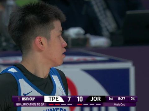 男篮亚洲杯8强资格赛：中国台北vs约旦第1节中文解说回放