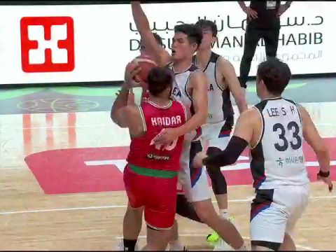 男篮亚洲杯A组小组赛：韩国vs黎巴嫩英文原声全场回放