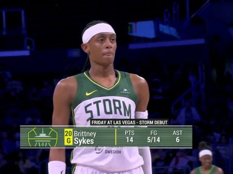 WNBA常规赛：西雅图风暴vs洛杉矶火花第3节英文原声回放