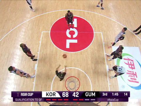 男篮亚洲杯八强附加赛：韩国vs关岛第3节英文原声回放