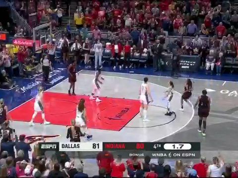 WNBA常规赛：达拉斯飞翼vs印第安纳狂热第4节英文原声回放