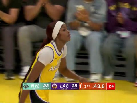 WNBA常规赛：纽约自由人vs洛杉矶火花第1节中文解说回放