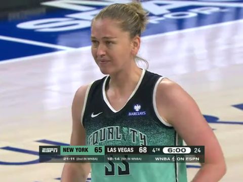 WNBA常规赛：纽约自由人vs拉斯维加斯王牌英文原声全场回放