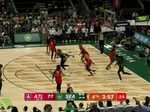 WNBA常规赛：亚特兰大梦想vs西雅图风暴第4节英文原声回放