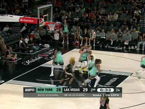 WNBA常规赛：纽约自由人vs拉斯维加斯王牌第2节中文解说回放