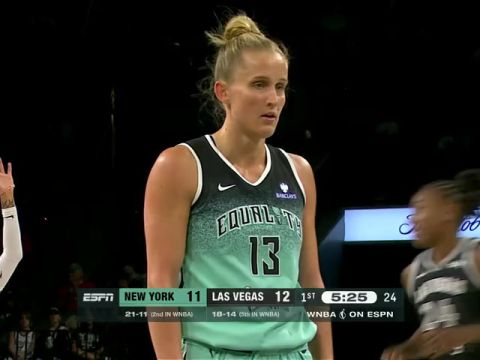 WNBA常规赛：纽约自由人vs拉斯维加斯王牌第1节中文解说回放